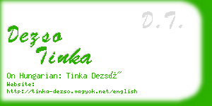 dezso tinka business card